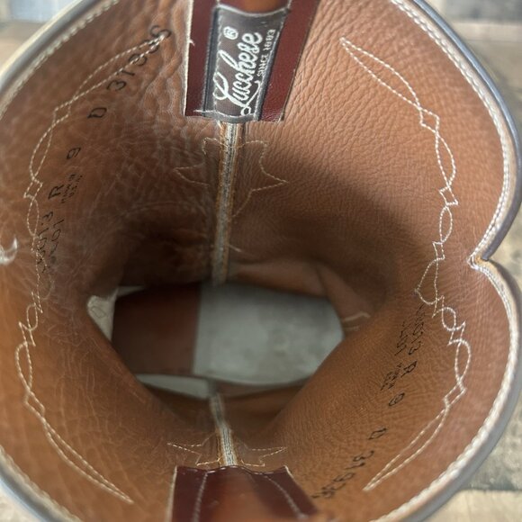 Lucchese Classics L8013 Roper Ostrich Western Cowboy Boots Mens 9 D - Picture 7 of 12